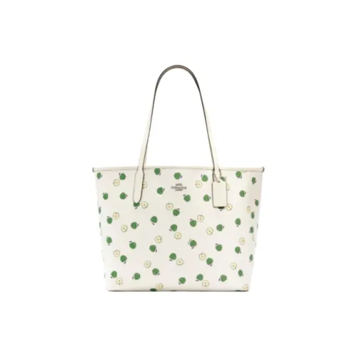 COACH Городская сумка из ПВХ сумка для покупок сумка через плечо большая женская циановая