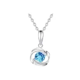 Мёбиус Ожерелье (Серебристый Синий)