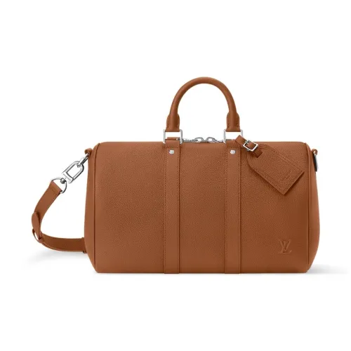 LOUIS VUITTON Aerogramkeepall Сумка через плечо из телячьей кожи Мужская Коричневая