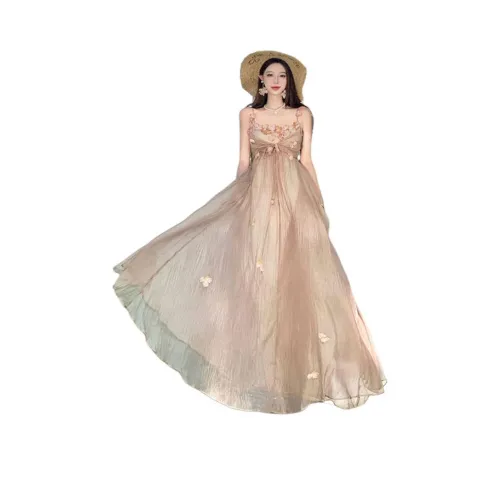 Dippanis Абрикос Женские Слип-платья