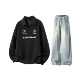 Чёрный + Светло-синий