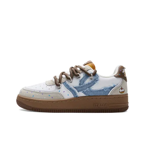 KAPPA Спина до Спины визуально увеличивает рост Низкие кроссовки для скейтбординга Женские Серый хаки