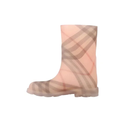 Ботинки Burberry High Top светло-розовые детские