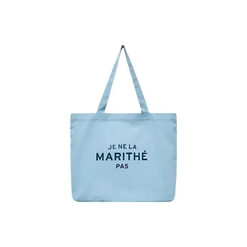 Marithe Francois Girbaud Хлопок Плечевая сумка Женская Светло-синяя Натуральная