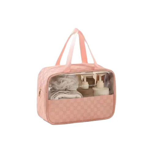 OMGD Туалетная сумка Все водонепроницаемая сумка для макияжа из ПВХ Путешественная сумка для туалетных принадлежностей Шахматный узор Косметическая сумка для хранения Портативное хранение