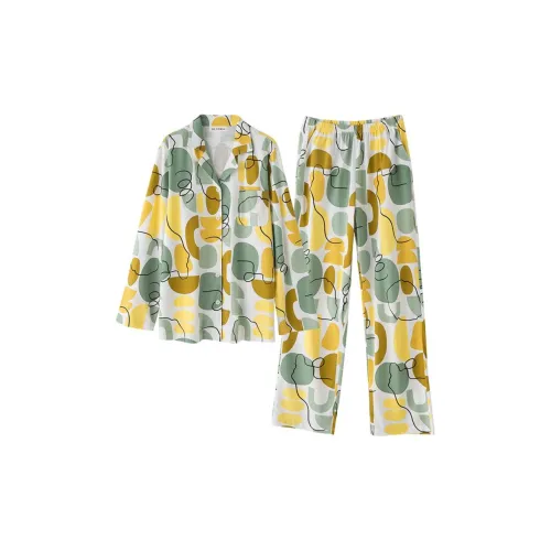 DV Повседневный Длинный Рукав Брюки Домашняя одежда и Пижамы Комплекты Женские