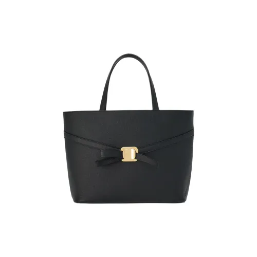 Ferragamo Сумка Tote из коровьей кожи сумка для покупок маленькая сумка женская черная