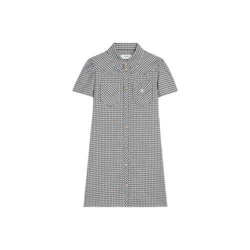 CELINE FW25 Короткое платье с короткими рукавами женское