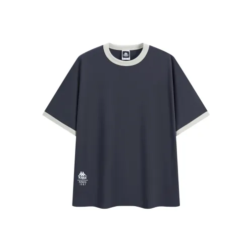 KAPPA Черная цвет устрицы 9909 Унисекс T Рубашки