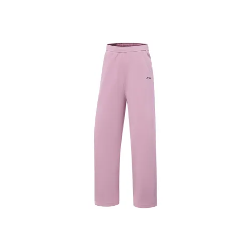 LINING Fitness Series Вязаные Тренировочные Штаны Женские HUYU Фиолетовый