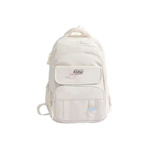 G.DUCKKIDS Нейлон Рюкзак Стандартный Бежевый Черный Светло-фиолетовый