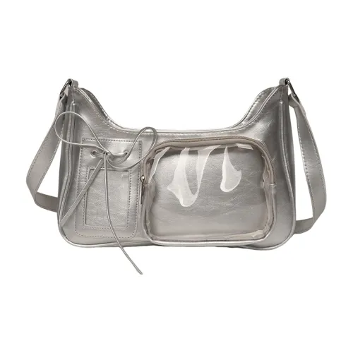 PINK·LAND ПУ (полиуретан) Ит-Сумка Женская Серебряный Коричневый Черный Белый Розовый