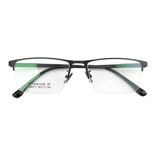 PHIBBS Титан Пластина Квадрат Оправы для очков Мужской Черный