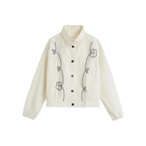 Inman Молоко Белый Женский Короткий Пальто