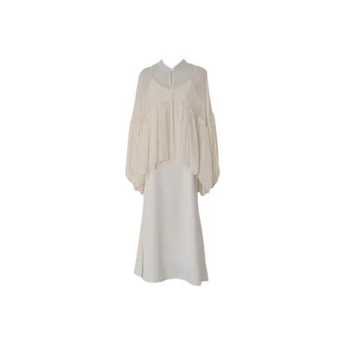 Meanalot Экрю Женские Комплекты с Юбкой