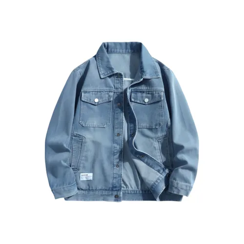 HKRXEC Длинный рукав джинсовая куртка мужская