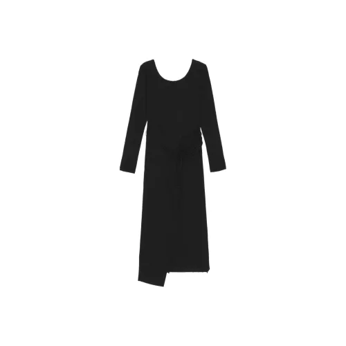 SCULPTOR Складной Прозрачный Макси Платье с Длинными Рукавами Женское