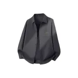 [100% cotton Light Business] Темно-серый (с подвесным бамбуковым зеленым на груди ярлык)