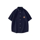 Темно-синий (N01 с флисовой подкладкой, коричневый логотип на груди)