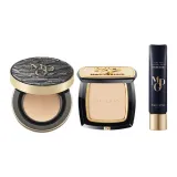 Трехкомпонентный комплект: Черный глянцевый перо, крылья, амортизация #702 14 г + Маленький золотой веер, пудра #802 7 г + Защитный крем от солнца 30 мл