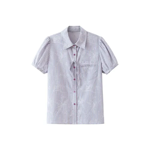 XIMENG Полосатая рубашка Женская рубашка