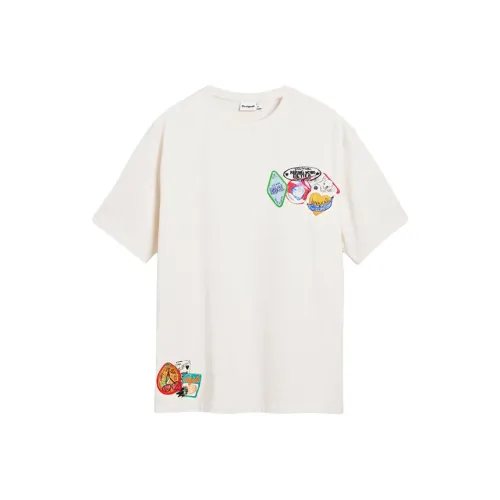 Desigual Экрю Мужские T-рубашки