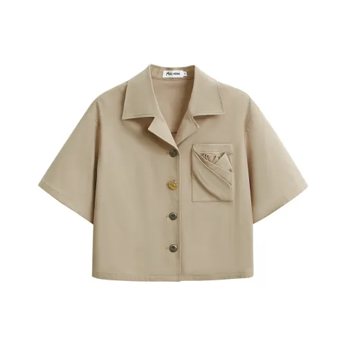 Marc moore Khaki Женские Короткие Топы