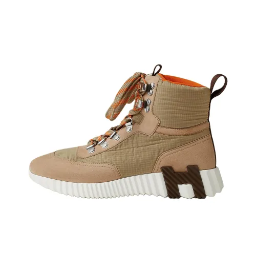 HERMES Climb High Топ Повседневная обувь 4CM Женские Бежевый