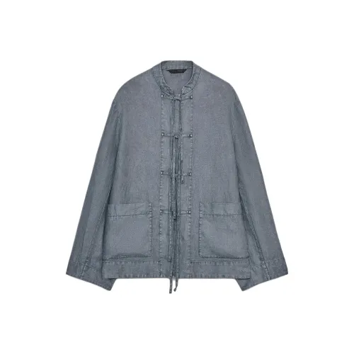 ZARA ZW Series Средне-серые Женские Куртки