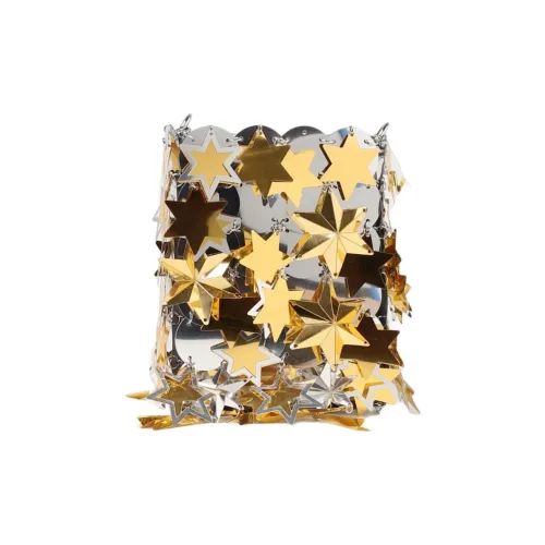 Paco Rabanne Rhinestone Сумка Сумка через плечо Женская Золотая и Серебряная