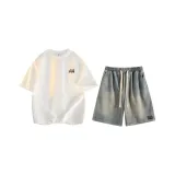 Комплект одежды (Белый топ + Желтый грязный низ)