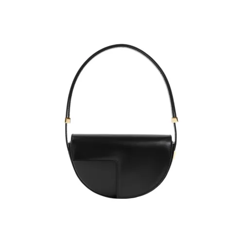 Patou Сумка через плечо из коровьей кожи женская черная