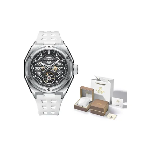 ROLENDO R Alien Collection Мужские часы Автоматический механический механизм Силиконовый ремешок Часы Мужские Черный циферблат