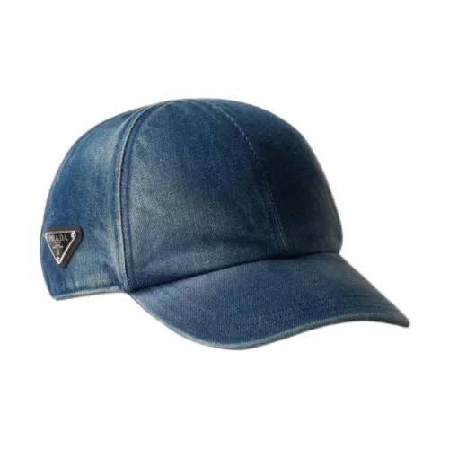 PRADA Хлопок Бейсболки Мужской Морской Синий