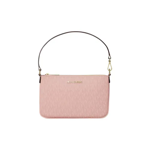 MICHAEL KORS Jet Set Покрытый холст Клатч Маленький Женский Розовый Румяна