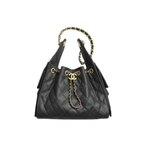 CHANEL 25Bag Холст Сумка через плечо Сумка на плечо Маленькая Женская Черная