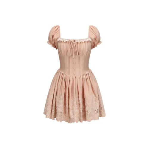 CHIWAWAMEME Короткий рукав Платье Женское