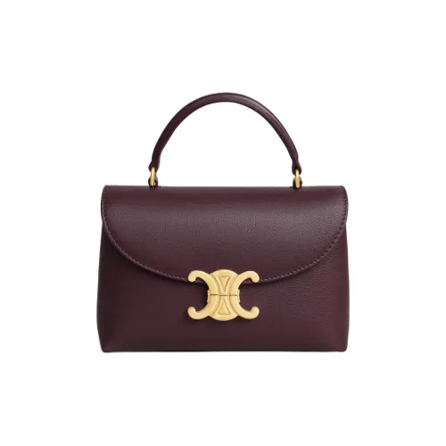 CELINE TEEN NINO Корова Кожа Сумка Женская Темно-Бордовый Красный