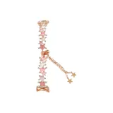 Розовый, белый, звезда, эластичный, цепь