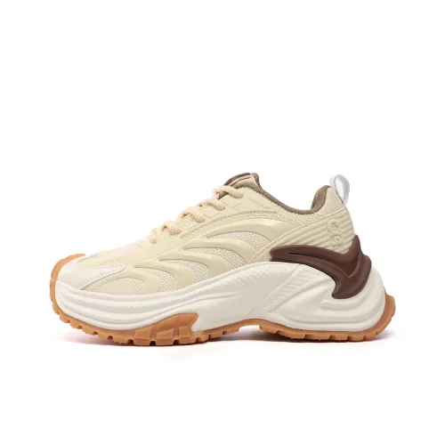 ONPU Амортизация Износостойкий Низкий Топ Повседневные Беговые Кроссовки Унисекс Бежевый Кофейный