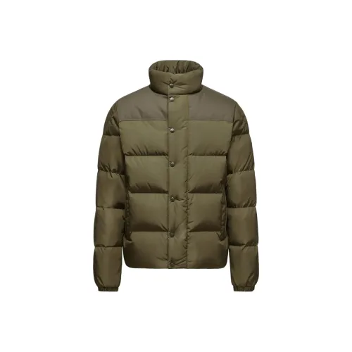 Moncler Оливково-зеленый Мужской Пуховик