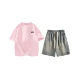 Комплект одежды (Розовый топ + Желтый грязный низ)