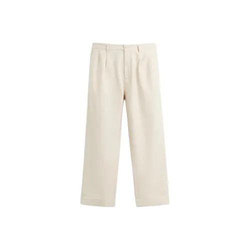 ZARA Light Beige Men's Casual Pants ZARA Светло-бежевые Мужские Повседневные Штаны
