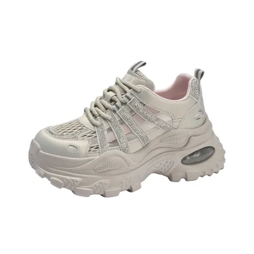 JOSINY Низкий топ массивные кроссовки женские золотые розовые