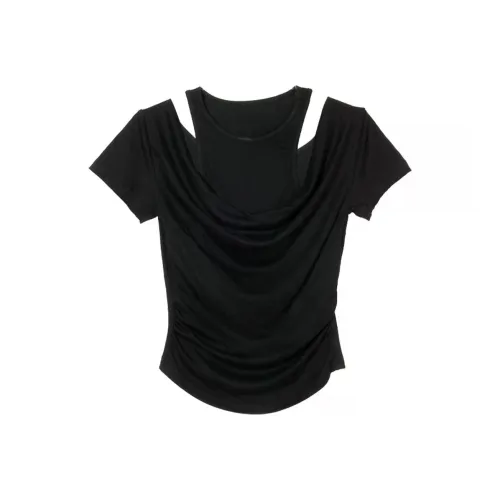 ZXBY Черный Женский Короткий Топ