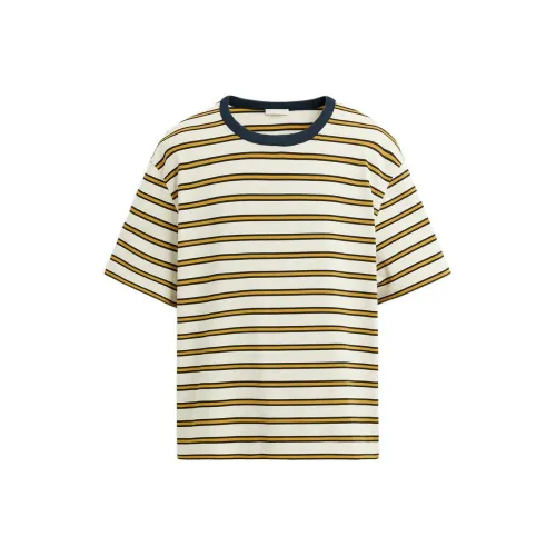ZARA Light Beige Yellow Yellow Men's T-Shirts ZARA Светлый Бежевый Желтый Желтый Мужские Футболки