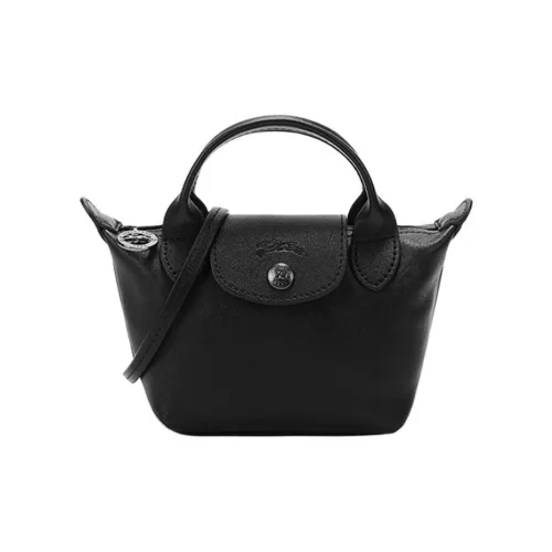 LONGCHAMP Sheepskin Пельменная Сумка Сумка Сумка через плечо Сумка через плечо Мини Женская Черная