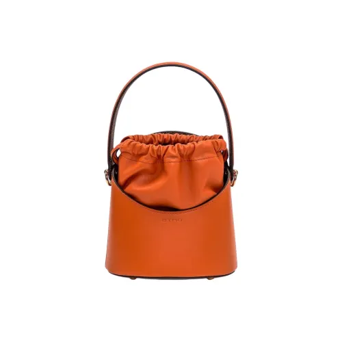 ETRO Кожа Сумка-ведро Портативная Сумка через плечо Сумка через плечо Женская Апельсин