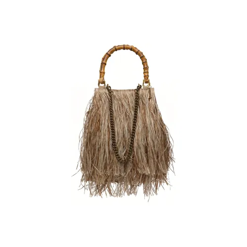 La Milanesa Raffia Сумка на одно плечо Маленькая Женская Светло-коричневая