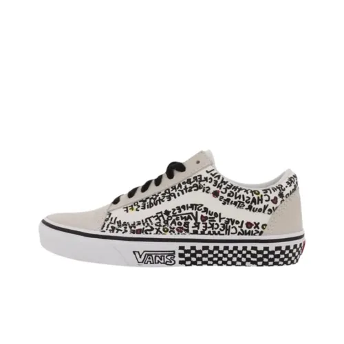 Vans Old Skool Скейтборд Кроссовки Мужские Черный Белый